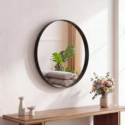 Matte Metal Framed Wall Mirror for Bathroom and Bedroom Vanity Decor