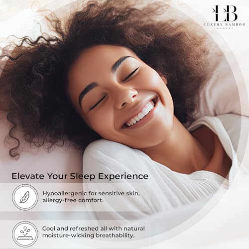 Luxury Bamboo Viscose Bed Sheet Set Ultra Soft Cooling Deep Pocket Sheets Full Size Organic Fabric