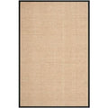 Natural Seagrass Basketweave Area Rug Natural Beige 5x8