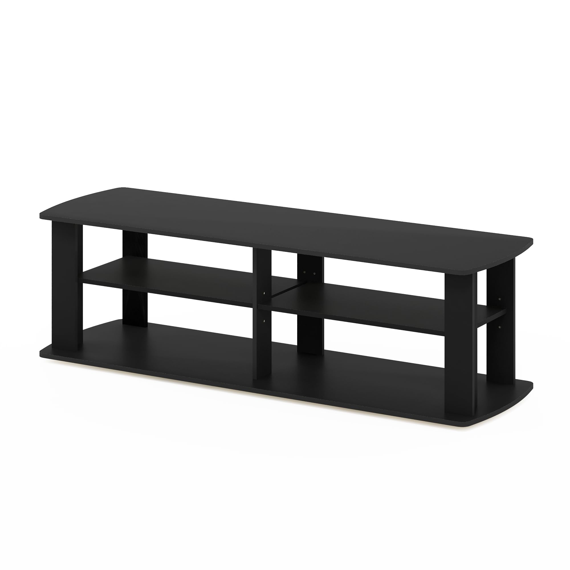 3-Tier Wide Storage Shelf with Open Shelves Engineered Wood Modern Design