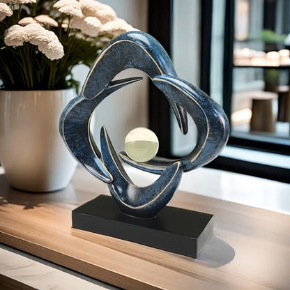 Abstract Resin Decorative Sculpture for Living Room Coffee Table and Shelf Decor