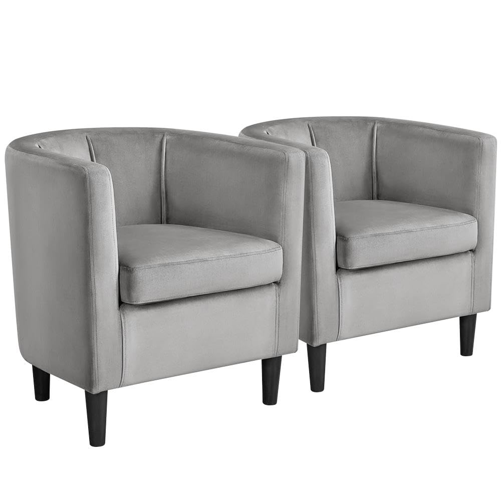 Velvet Armchair with Wide Seat and Wooden Frame for Living Room