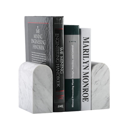 Luxury Marble Bookends Non-Slip Heavy Duty Book Holder Organizer