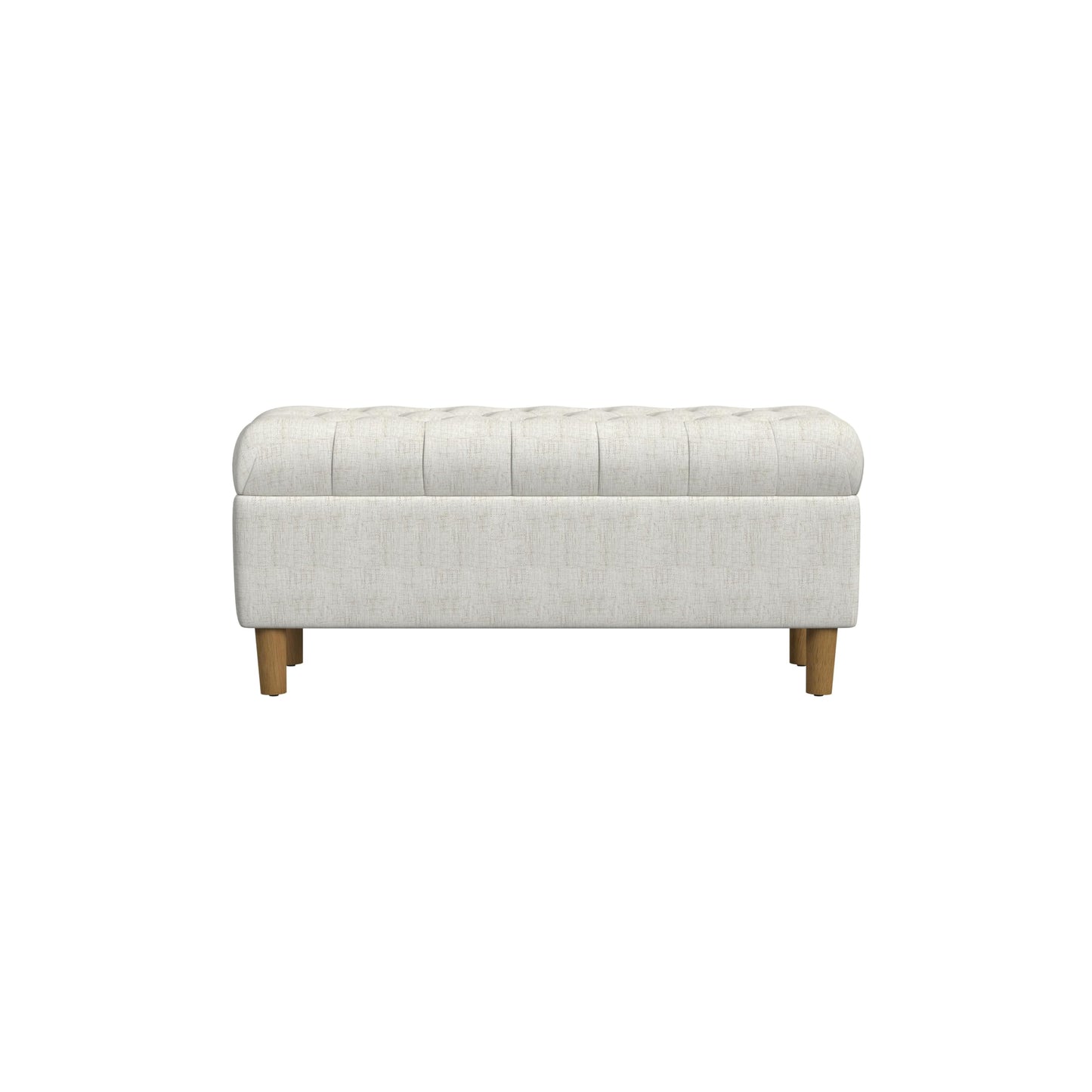 Tufted Storage Ottoman Bench with Hinged Lid for Living Room and Bedroom