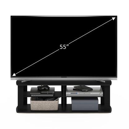 3-Tier Wide Storage Shelf with Open Shelves Engineered Wood Modern Design