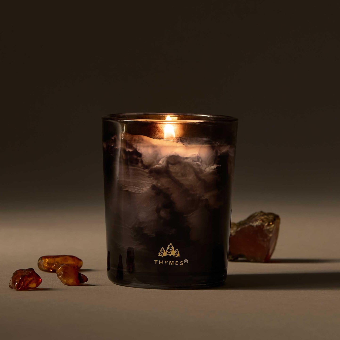 Scented Candle with Evergreen Wood and Amber Fragrance Home Decor Candle