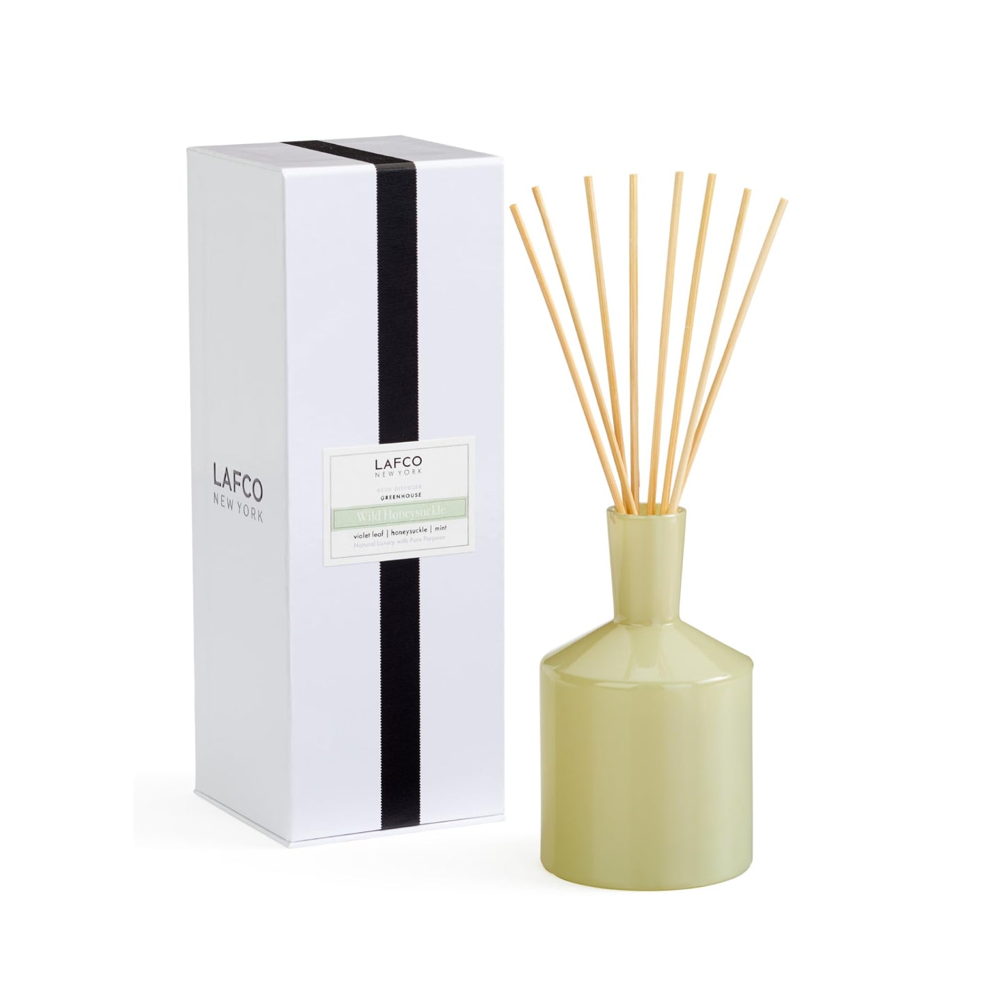 Luxury Reed Diffuser with Natural Wood Reeds Reusable Glass Vessel Long Lasting Home Fragrance Made in USA