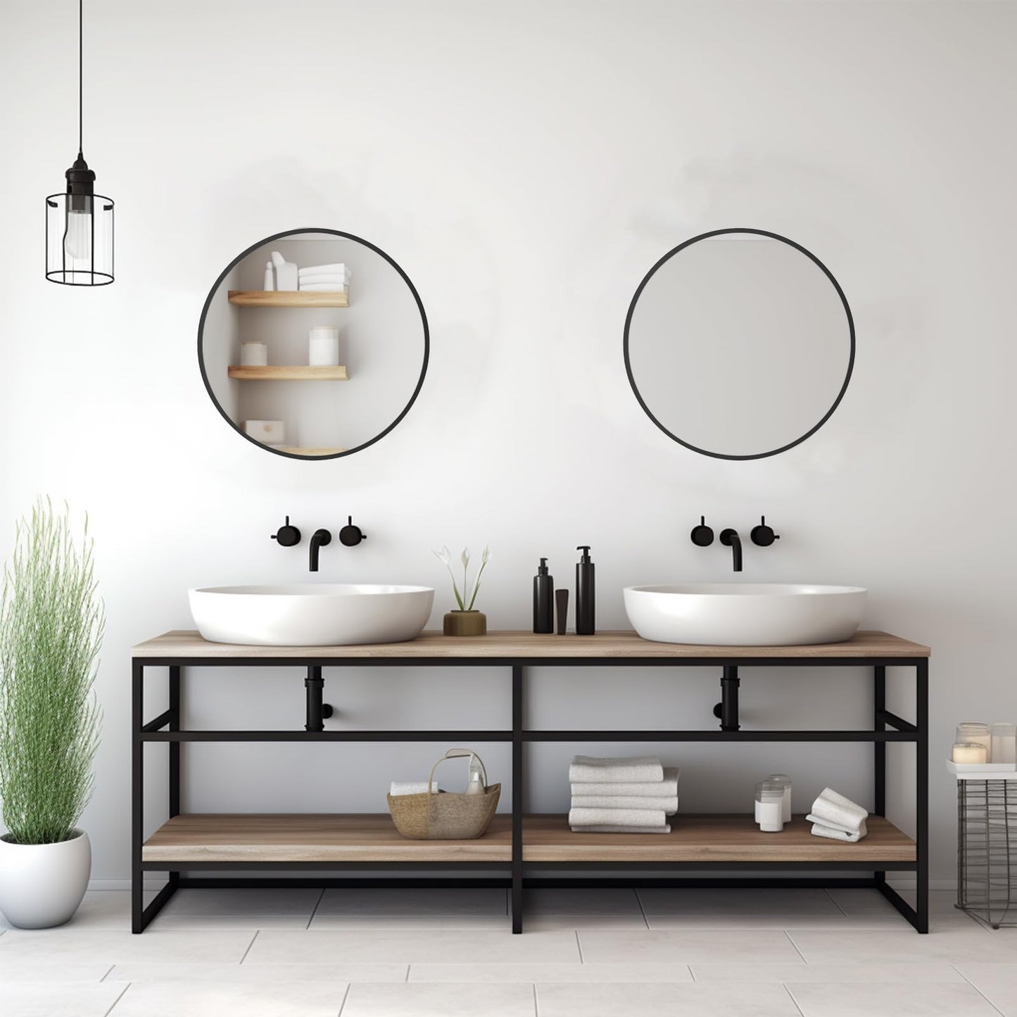 Sunniry Round Wall Mirror