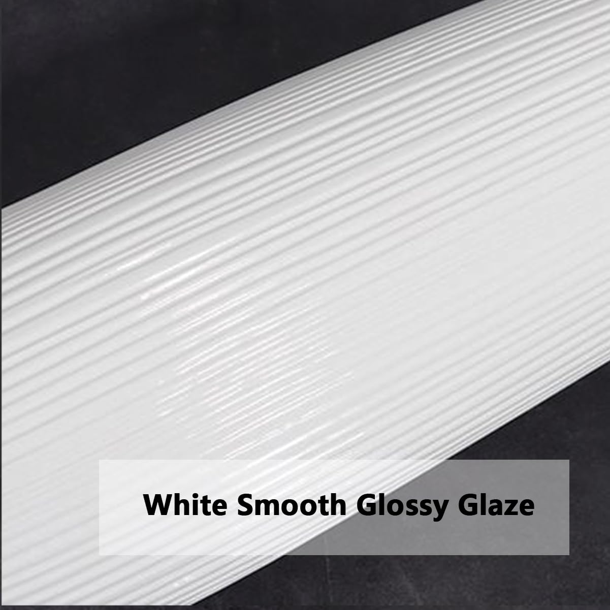 Tall White Ceramic Floor Vase Glossy Modern Home Decor for Living Room and Bedroom
