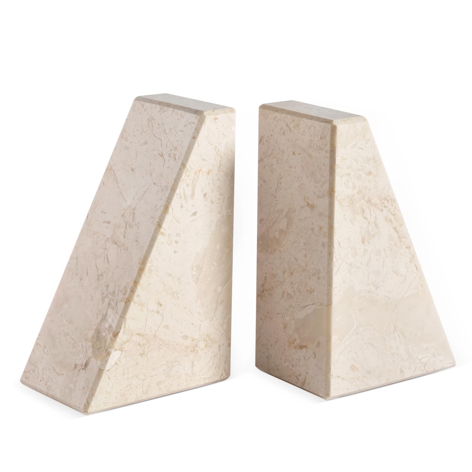 Marble Decorative Bookends for Heavy Books