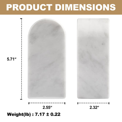 Luxury Marble Bookends Non-Slip Heavy Duty Book Holder Organizer