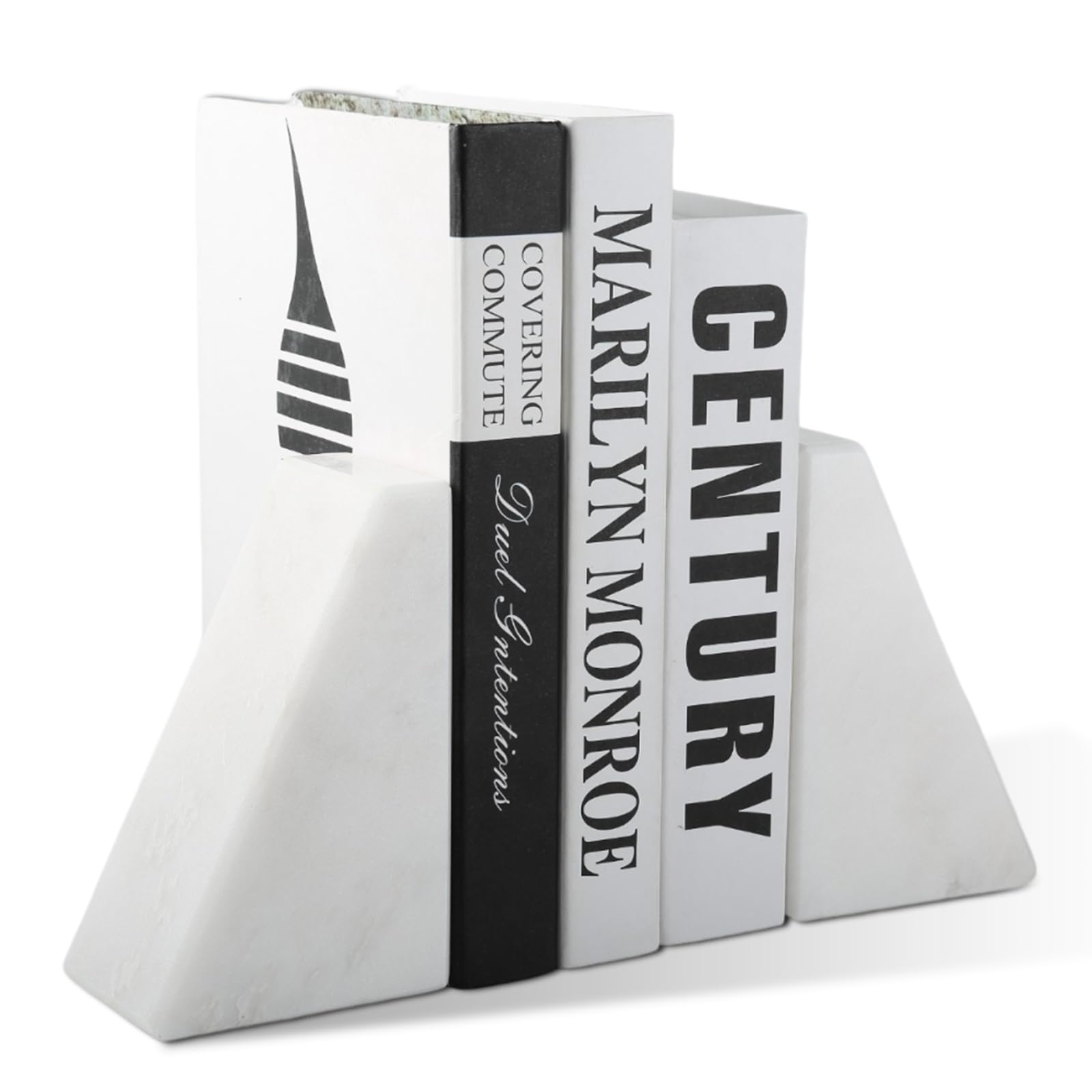Marble Decorative Bookends for Heavy Books