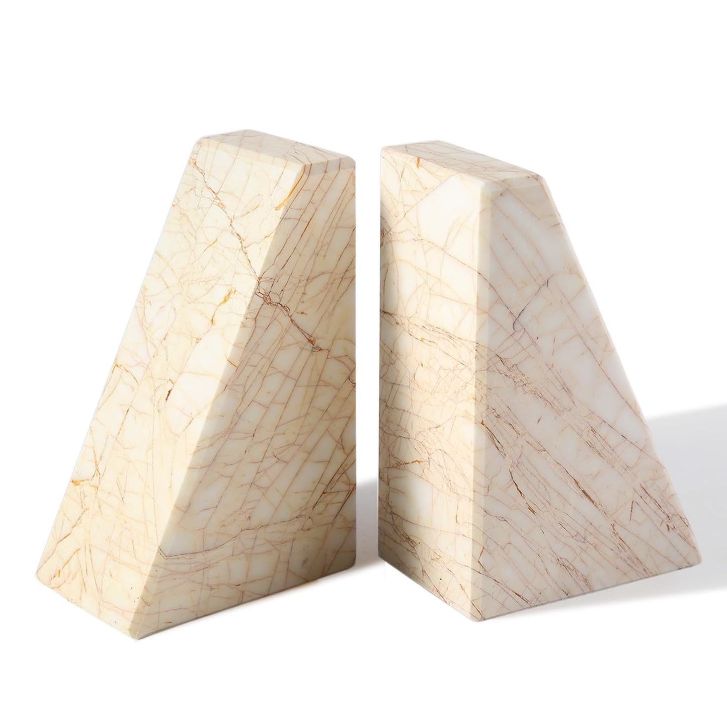 Marble Decorative Bookends for Heavy Books