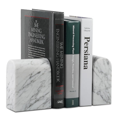 Luxury Marble Bookends Non-Slip Heavy Duty Book Holder Organizer