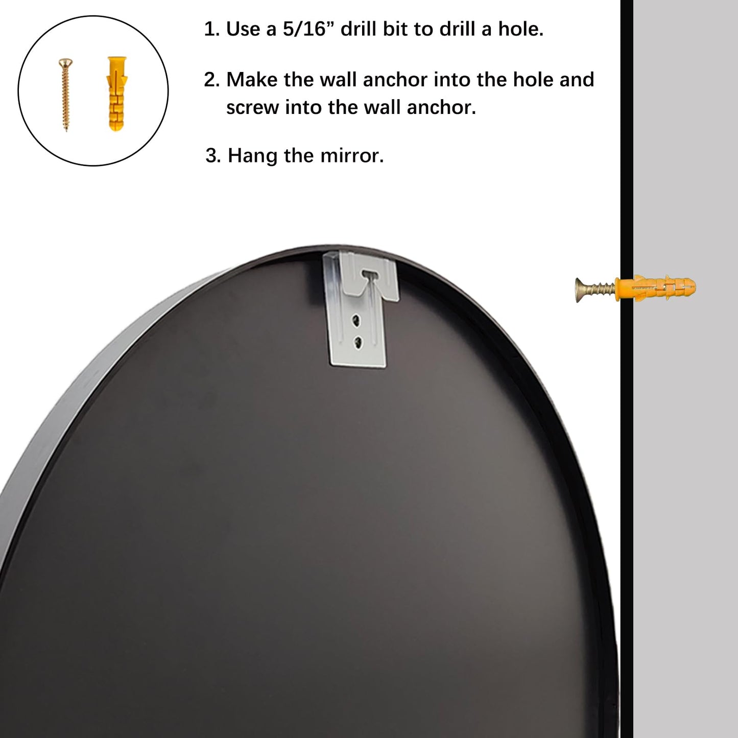 Sunniry Round Wall Mirror