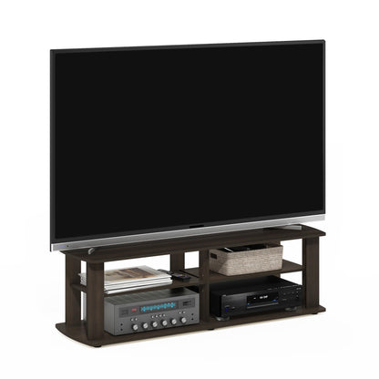 3-Tier Wide Storage Shelf with Open Shelves Engineered Wood Modern Design