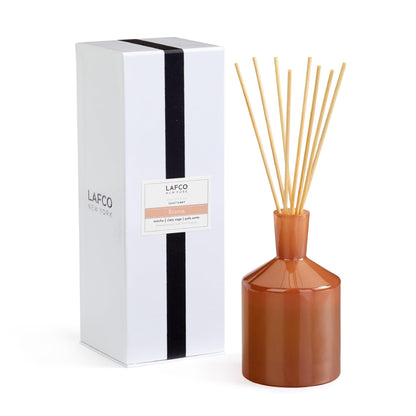 Luxury Reed Diffuser with Natural Wood Reeds Reusable Glass Vessel Long Lasting Home Fragrance Made in USA
