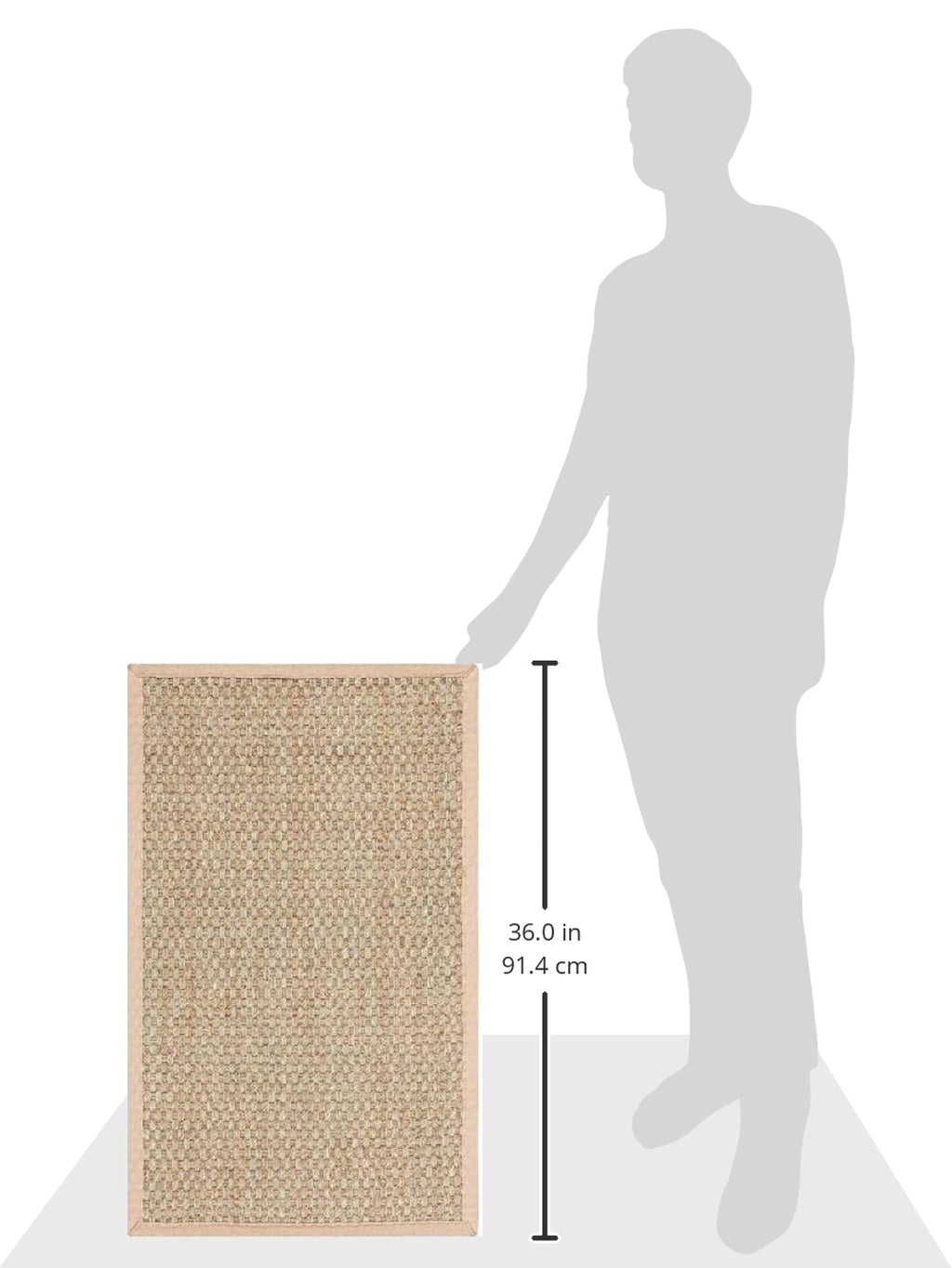 Natural Seagrass Basketweave Area Rug Natural Beige 5x8