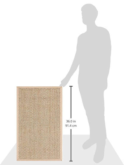 Natural Seagrass Basketweave Area Rug Natural Beige 5x8