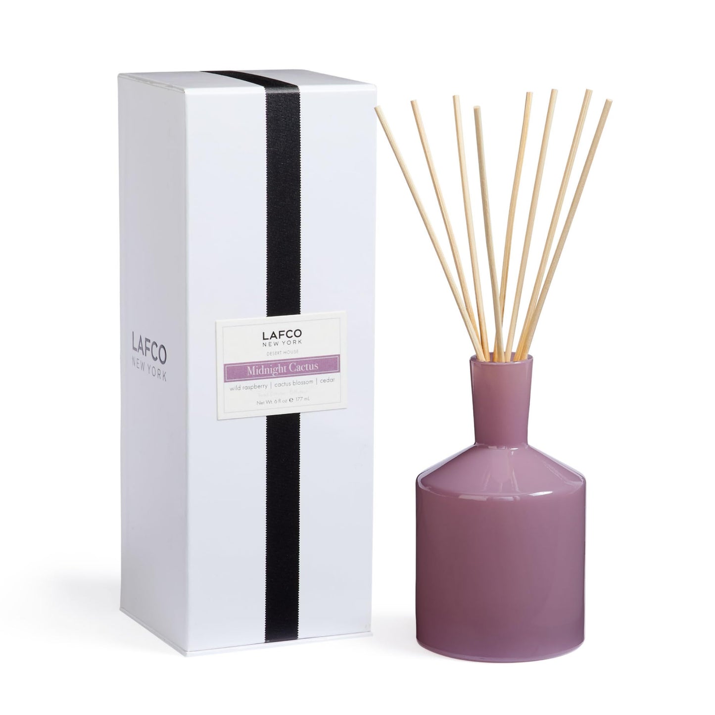 Luxury Reed Diffuser with Natural Wood Reeds Reusable Glass Vessel Long Lasting Home Fragrance Made in USA