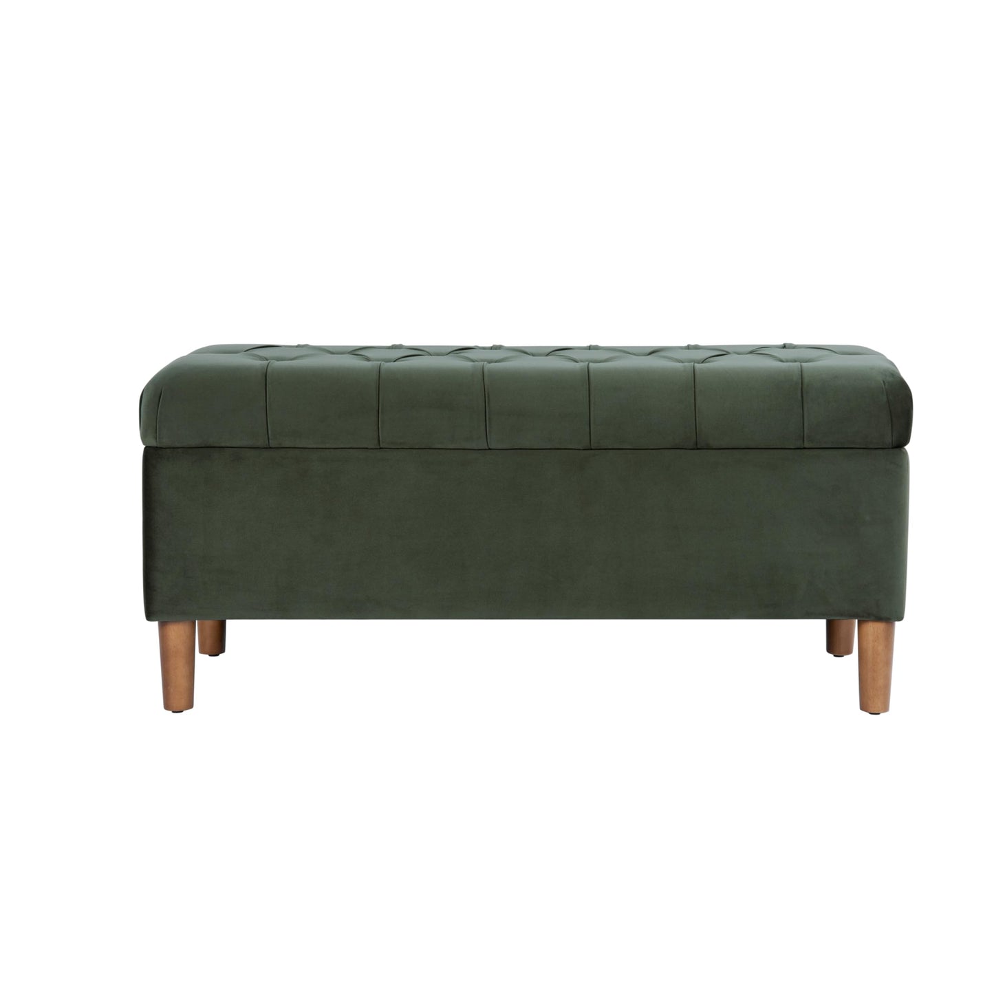 Tufted Storage Ottoman Bench with Hinged Lid for Living Room and Bedroom