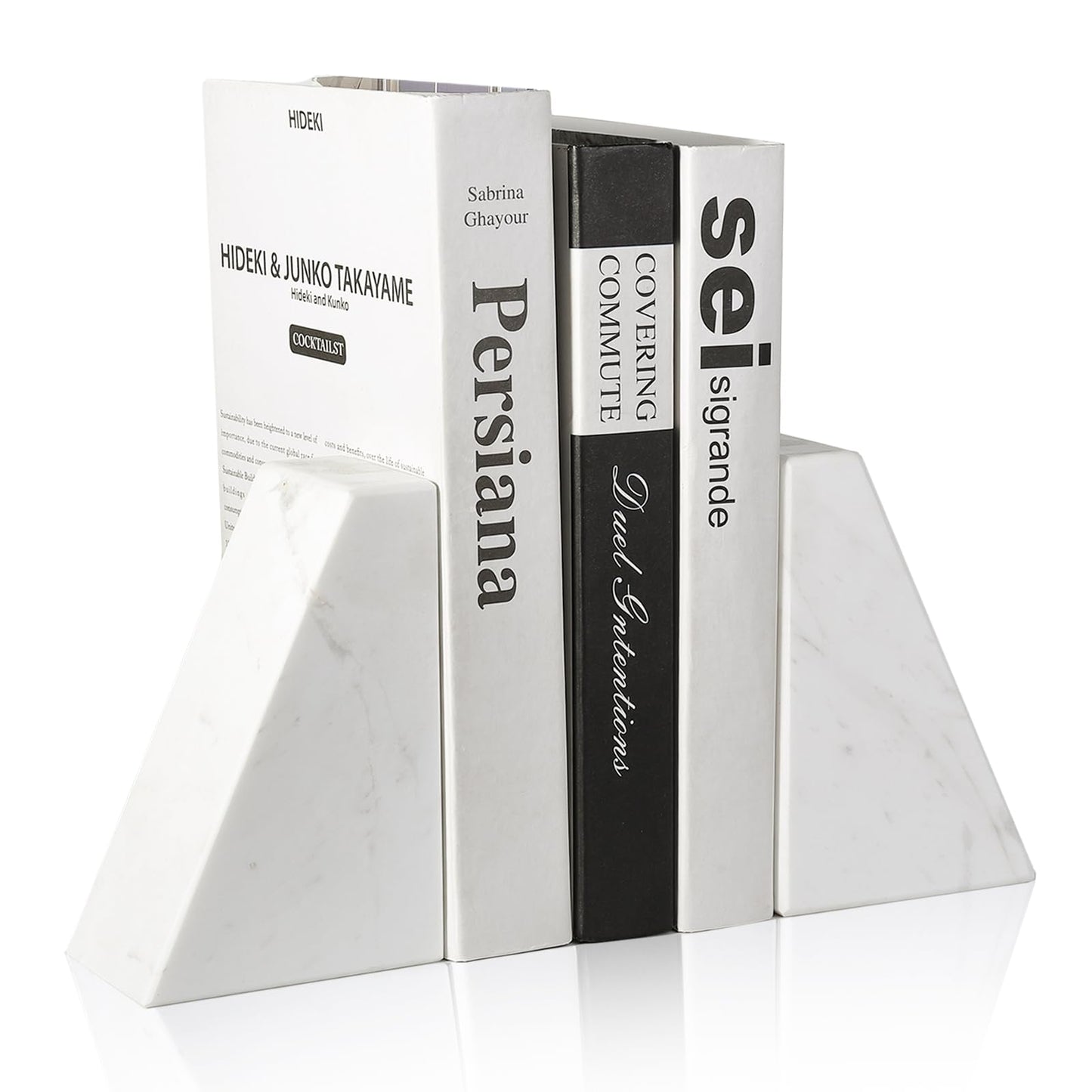 Marble Decorative Bookends for Heavy Books