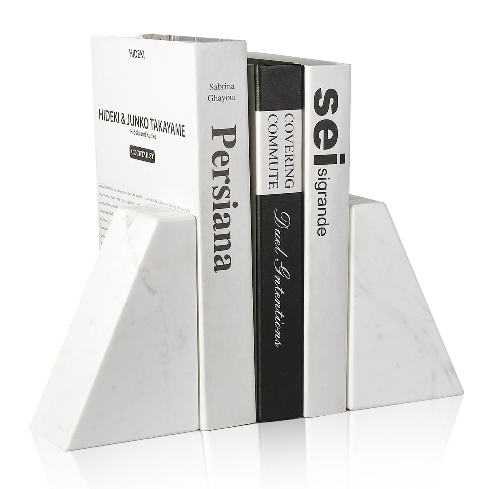 Marble Decorative Bookends for Heavy Books