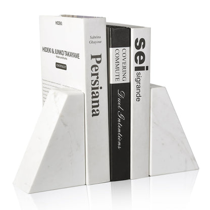 Marble Decorative Bookends for Heavy Books