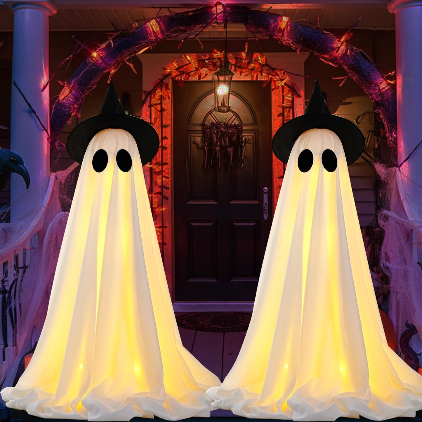 Hanging Ghost Halloween Decorations Outdoor Indoor Porch Yard Party Props
