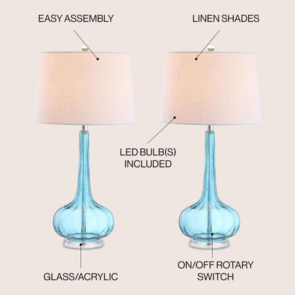 JONATHAN Y JYL1079A-SET2 Bette Teardrop Table Lamp
