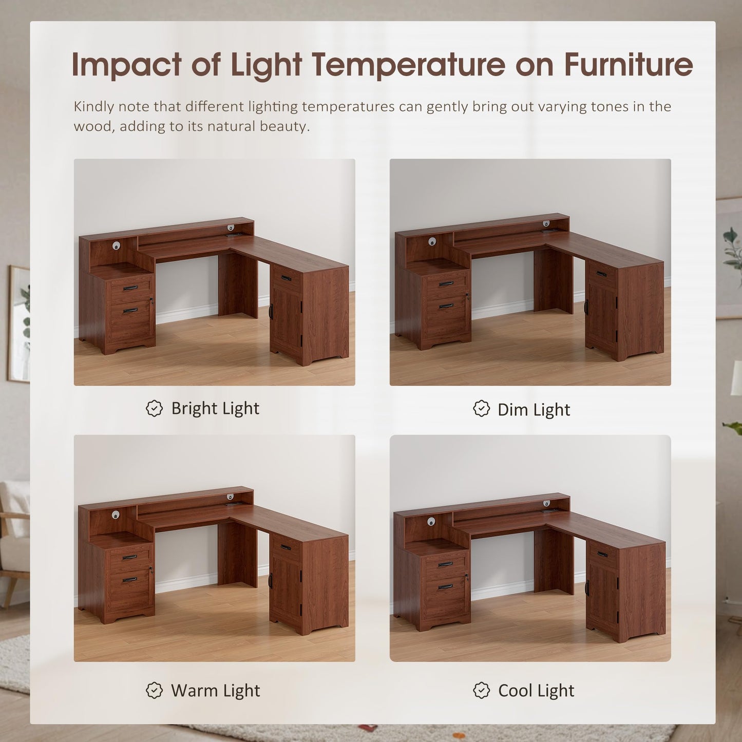 Whalefall 55'' Farmhouse Home Office Desk