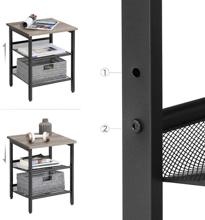 End Table Nightstand for Small Spaces Easy Assembly Home Furniture