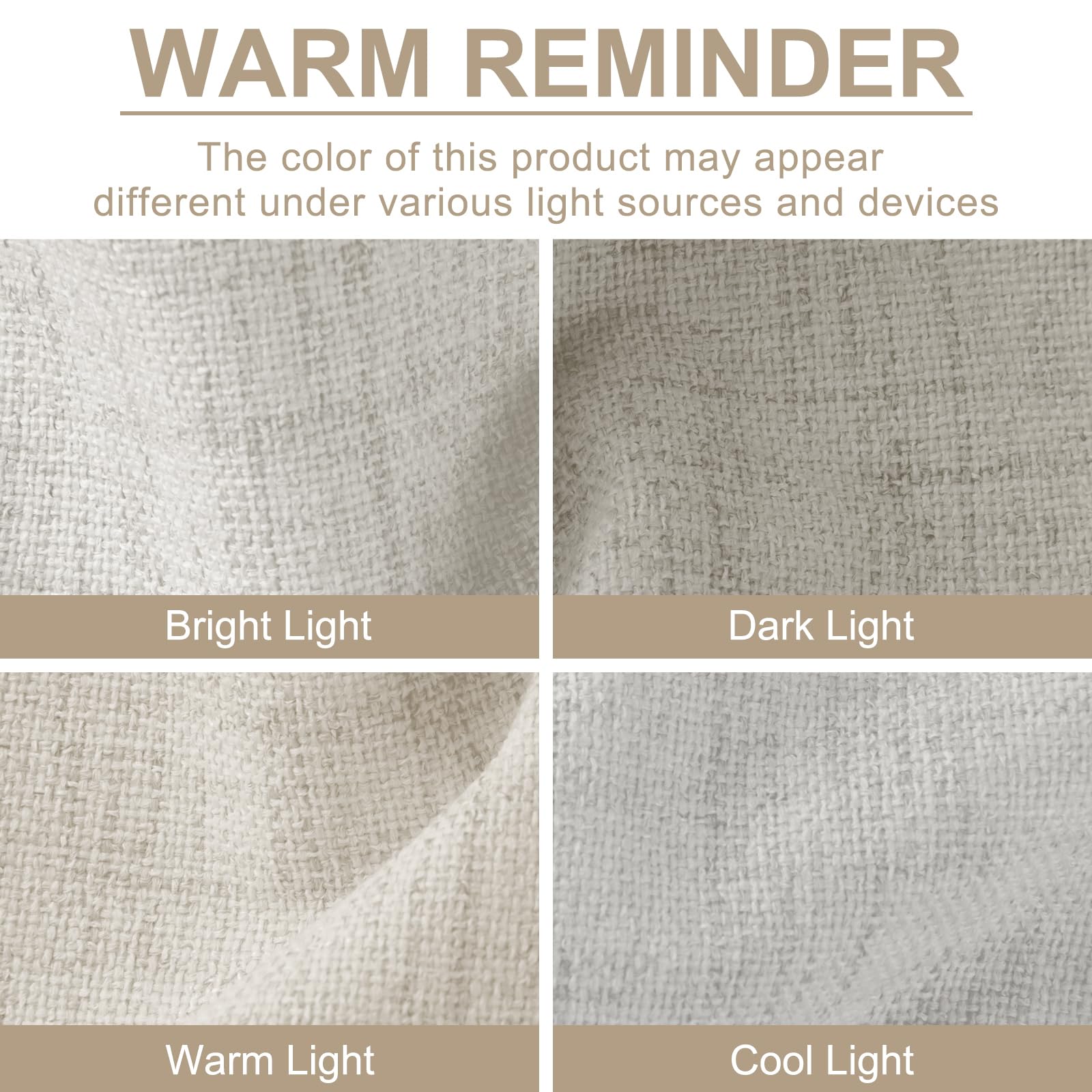 100% Blackout Linen Curtains Thermal Insulated Back Tab Rod Pocket Drapes for Bedroom Living Room