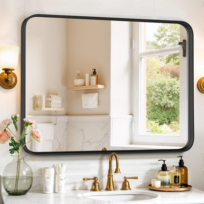Modern Arch Wall Mirror with Metal Frame for Bedroom Living Room Entryway Decor