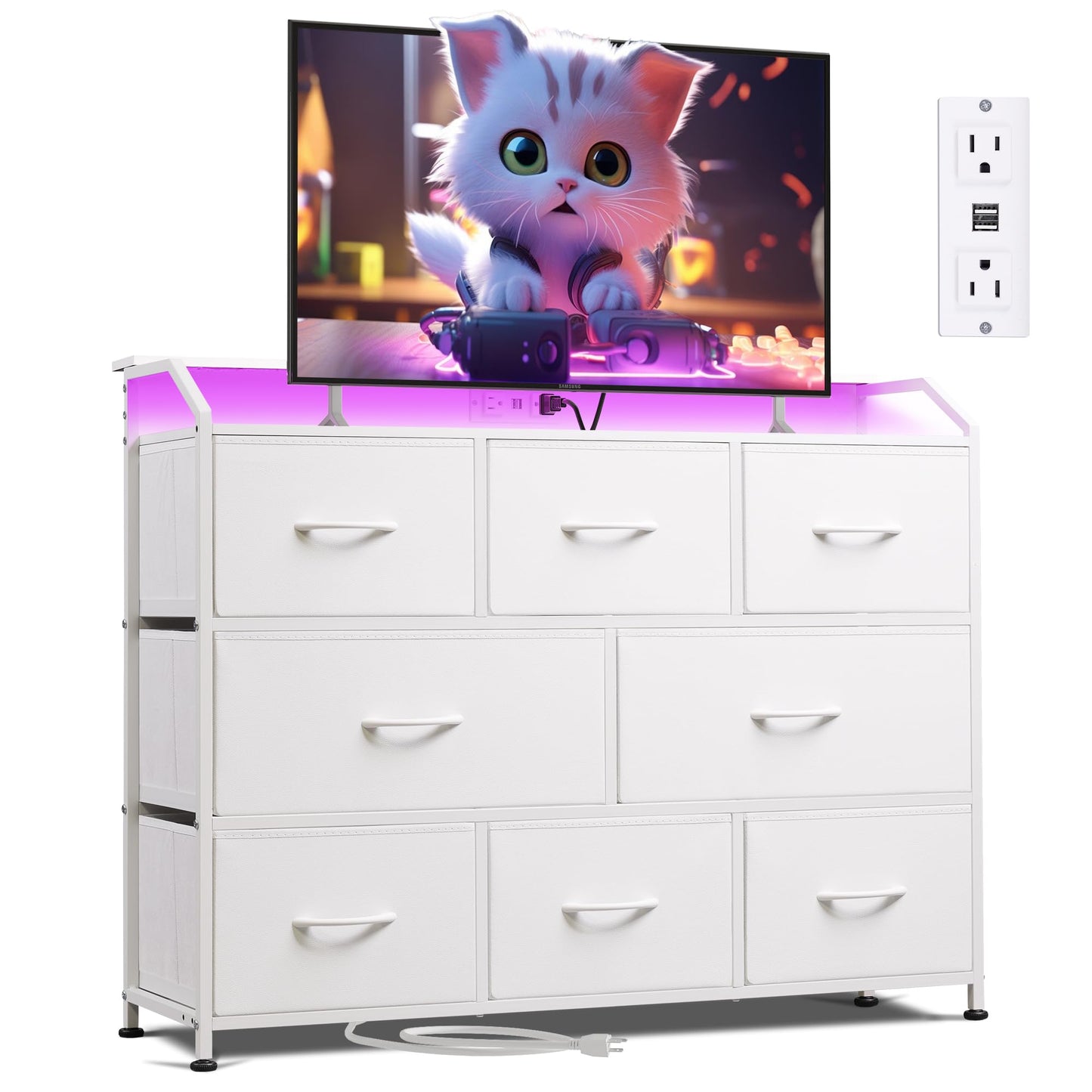 WLIVE Dresser with 8 Drawers