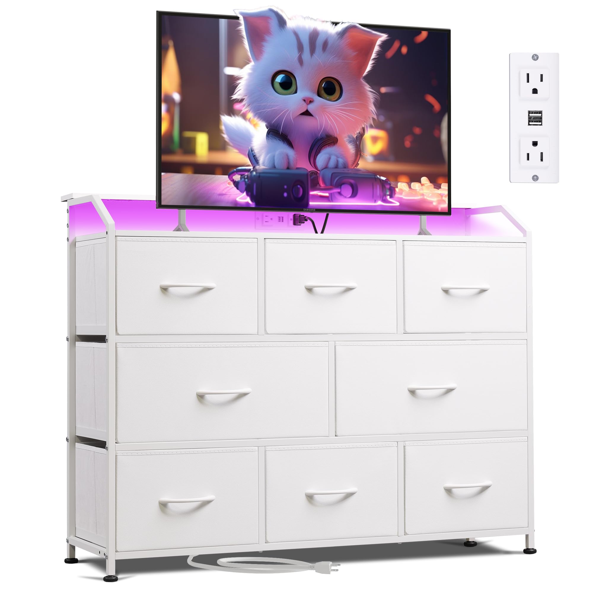 WLIVE Dresser with 8 Drawers