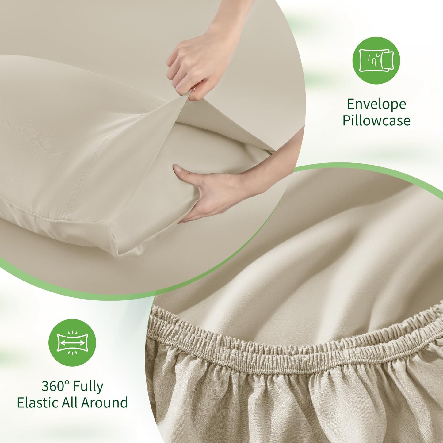 Bamboo Viscose Extra Deep Pocket Silky Bed Sheet Set Hotel Luxury Cooling Sheets