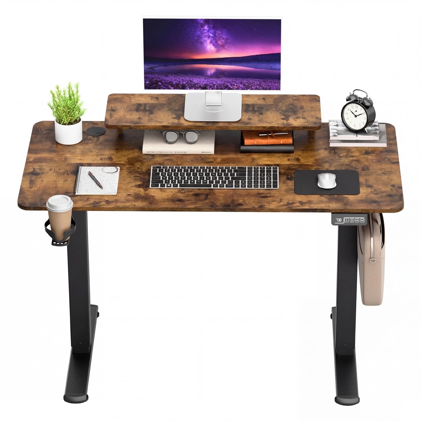 Electric Height Adjustable Standing Desk with Memory Settings Home Office Work Desk