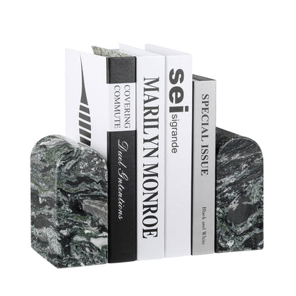 Luxury Marble Bookends Non-Slip Heavy Duty Book Holder Organizer