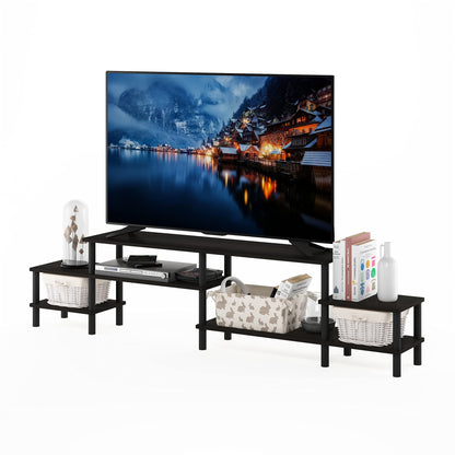 3-Tier Wide Storage Shelf with Open Shelves Engineered Wood Modern Design