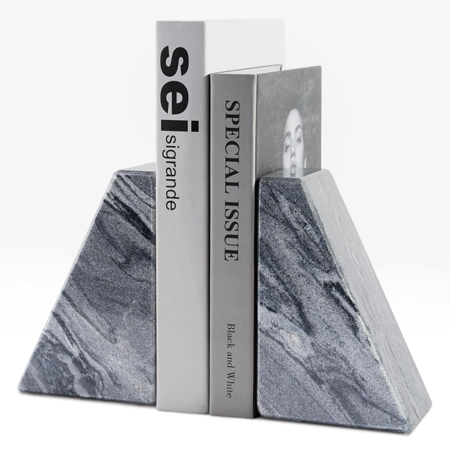 Marble Decorative Bookends for Heavy Books