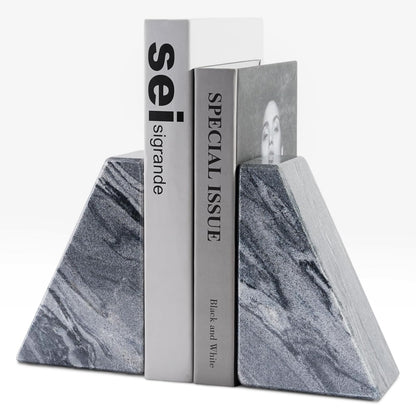Marble Decorative Bookends for Heavy Books