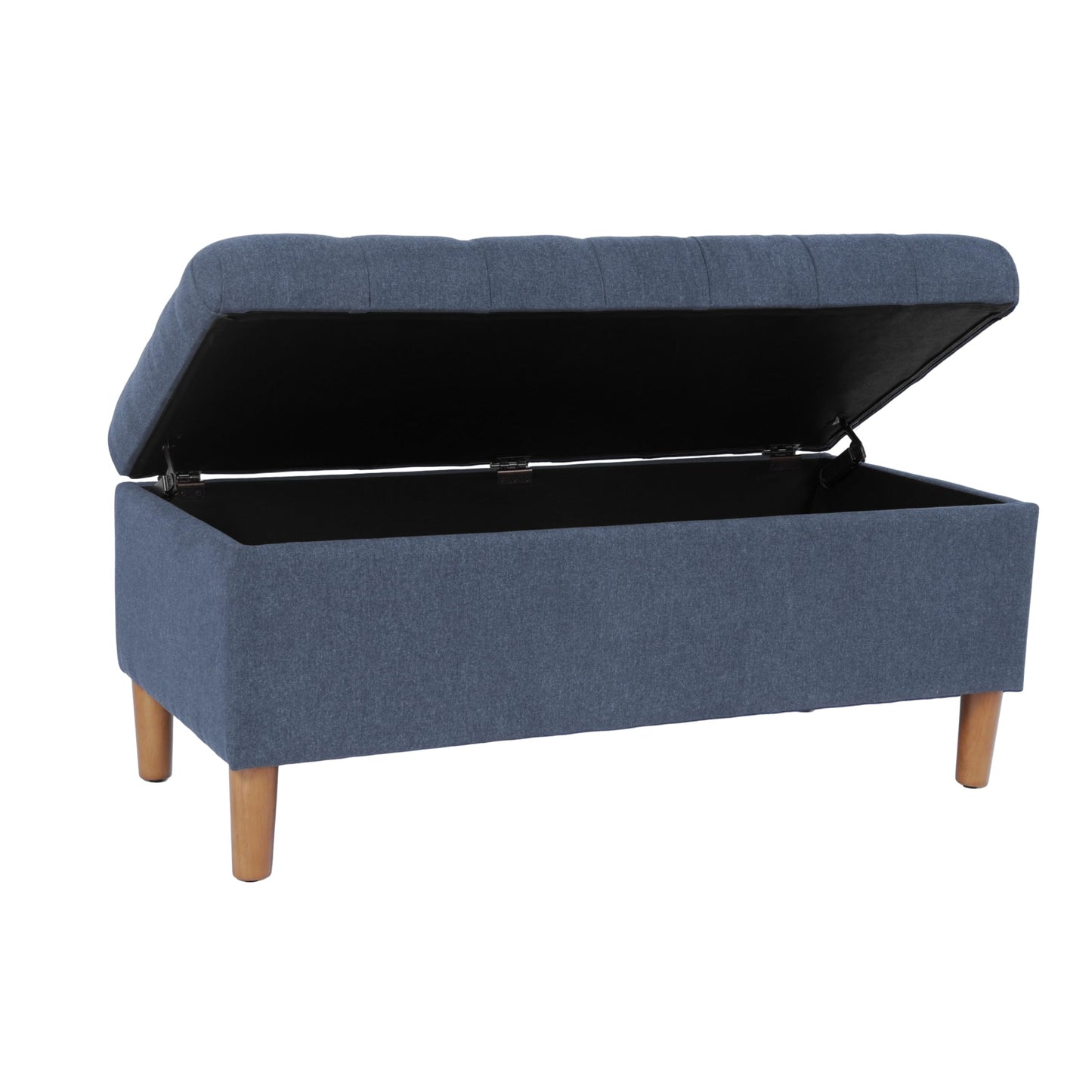 Tufted Storage Ottoman Bench with Hinged Lid for Living Room and Bedroom