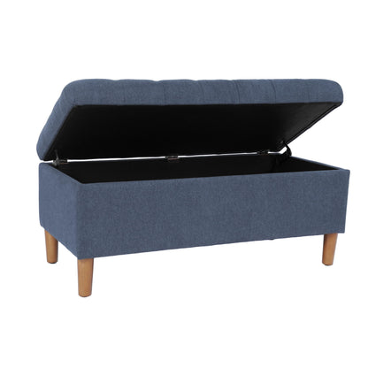 Tufted Storage Ottoman Bench with Hinged Lid for Living Room and Bedroom