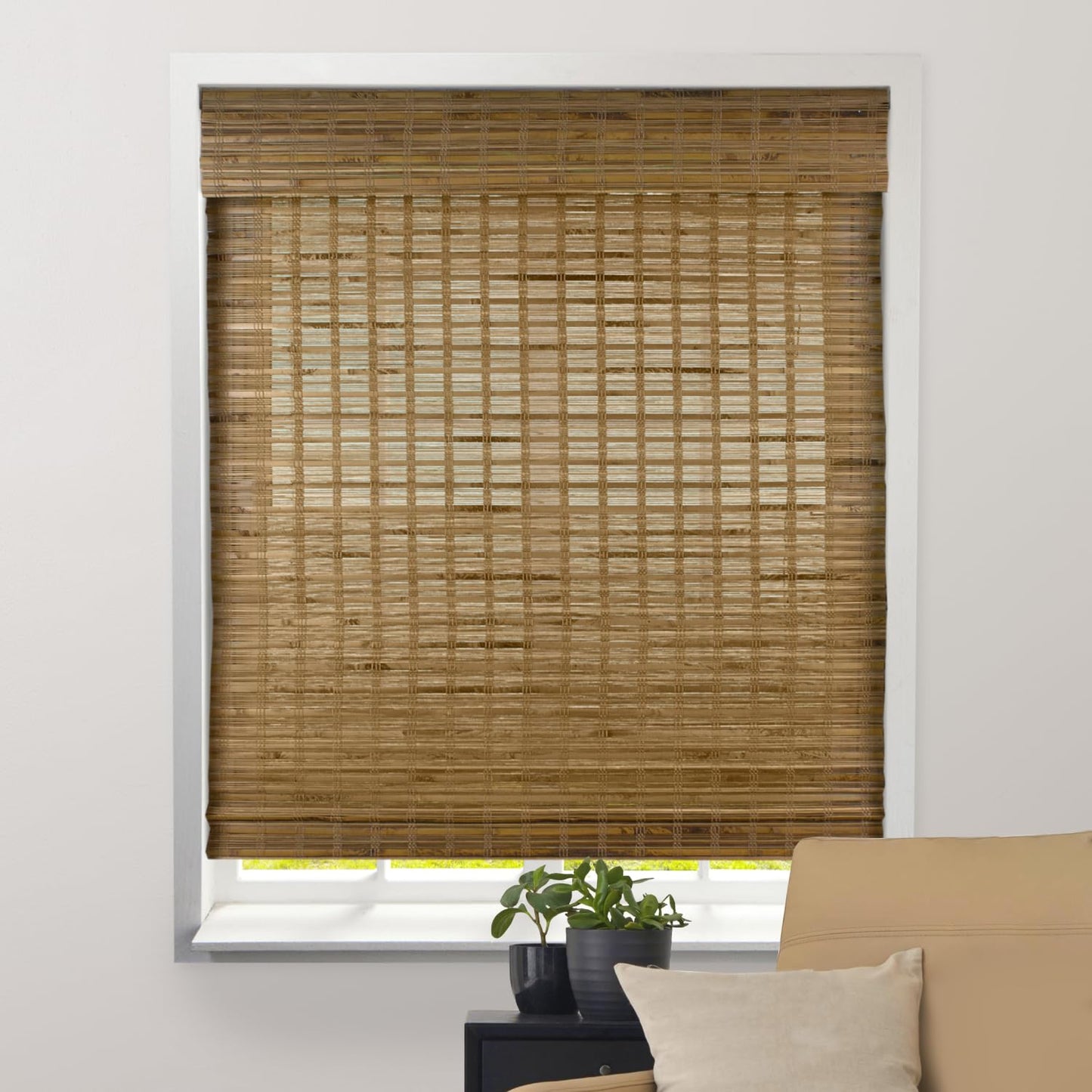 ARLO BLINDS Cordless Bamboo Roman Shades Blinds