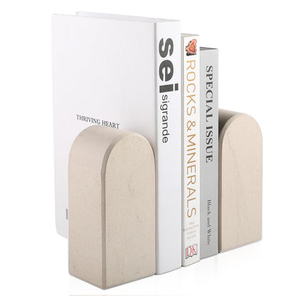 Luxury Marble Bookends Non-Slip Heavy Duty Book Holder Organizer