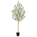Faux Olive Tree with Real Wood Trunk