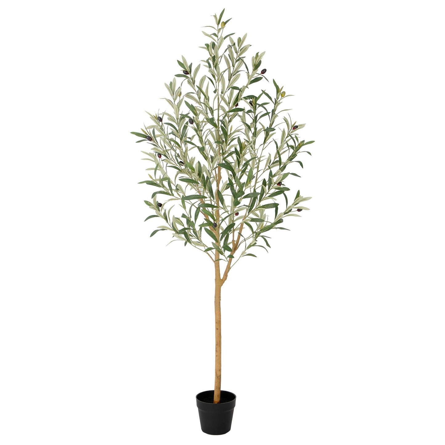 Faux Olive Tree with Real Wood Trunk