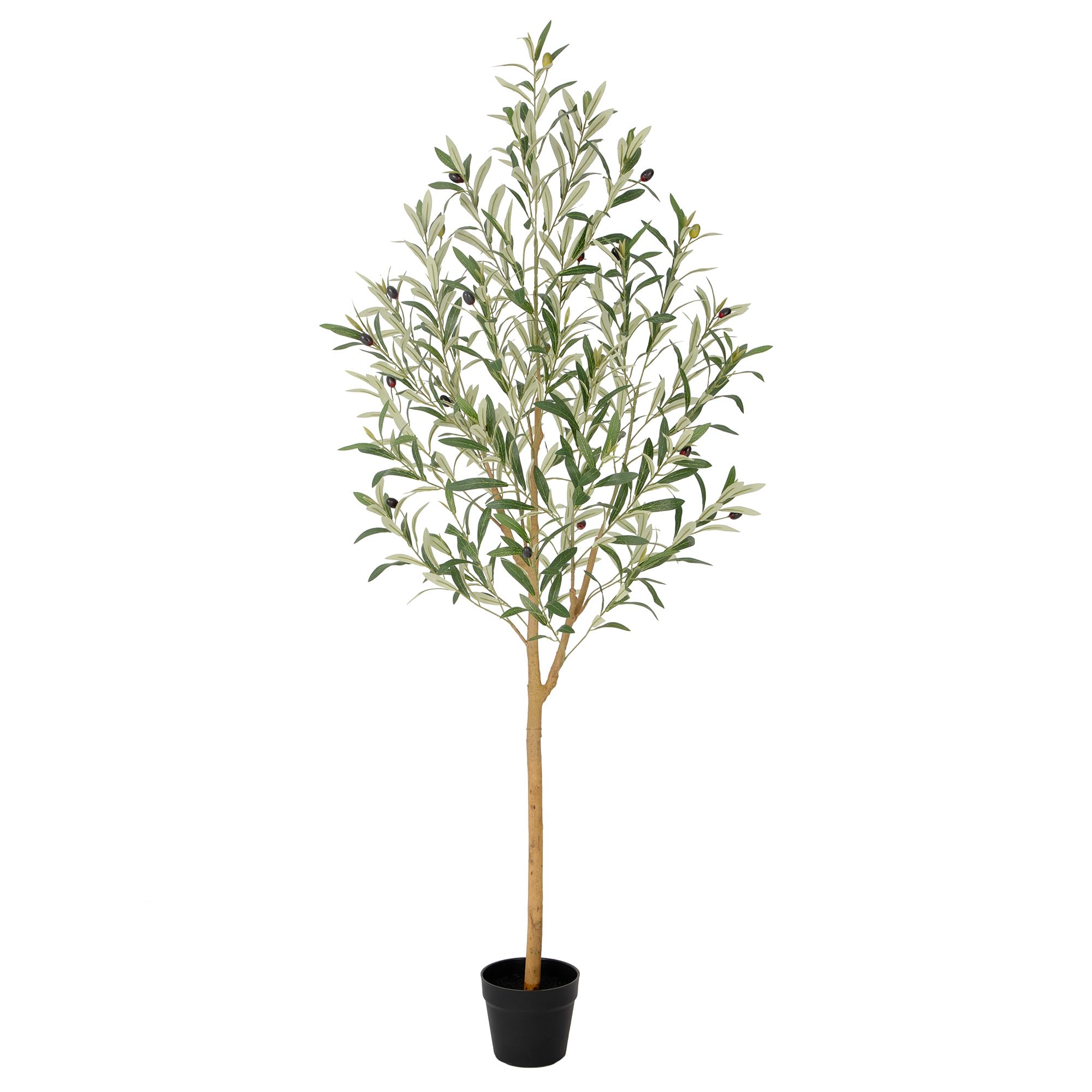 Faux Olive Tree with Real Wood Trunk