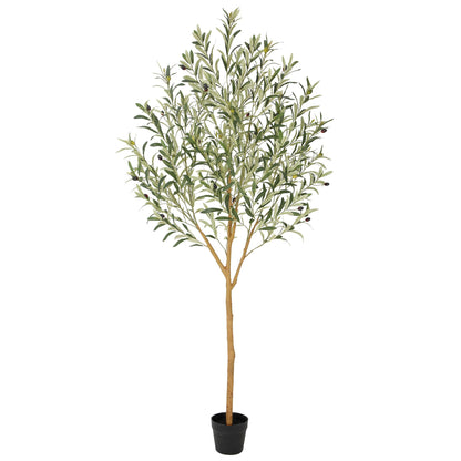 Faux Olive Tree with Real Wood Trunk